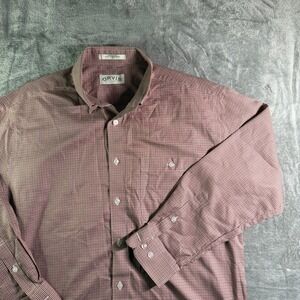 Vintage Orvis Oxford Shirt Button Down Gingham Checkered Long Sleeve XL